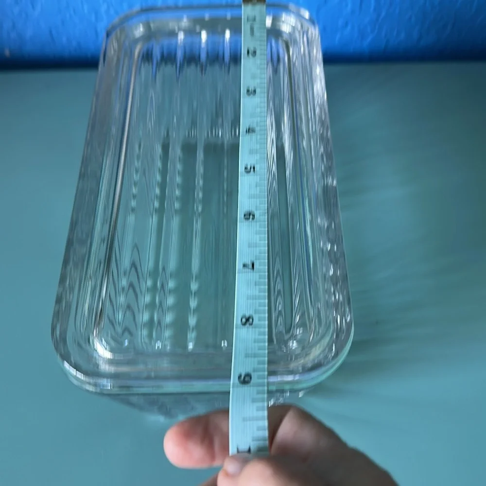 # Anchor Hocking Ribbed Glass Loaf Pan w/ Lid Vintage Design 8.5” X 4.5” - Picture 5 of 7